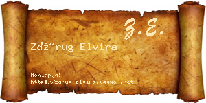 Zárug Elvira névjegykártya